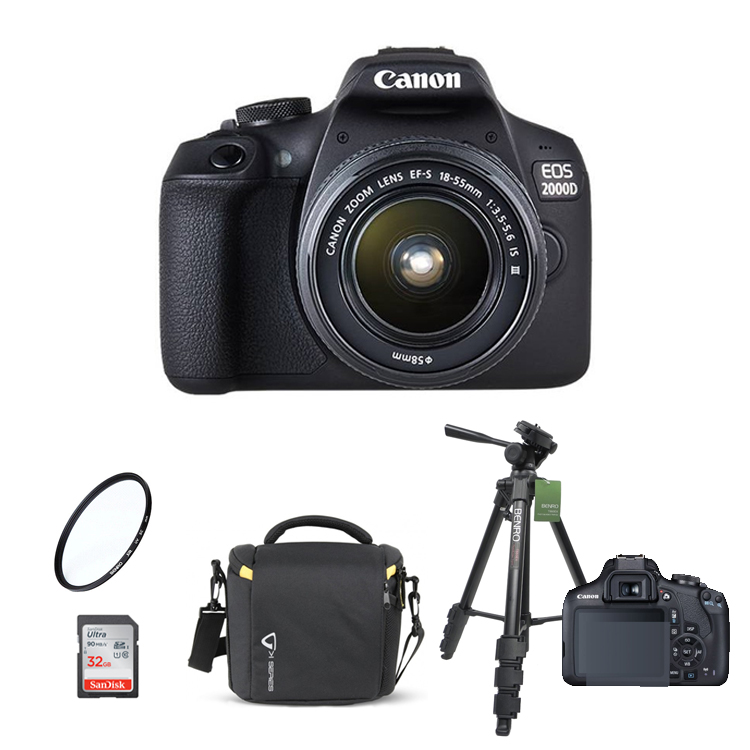 نقد و بررسی دوربین کانن Canon EOS 2000D kit EF-S 18-55mm III+لوازم جانبی