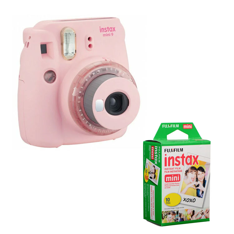 نقد و بررسی دوربین فوجی Fujifilm instax mini 9 Clear Pink + کاغذ 20 تایی