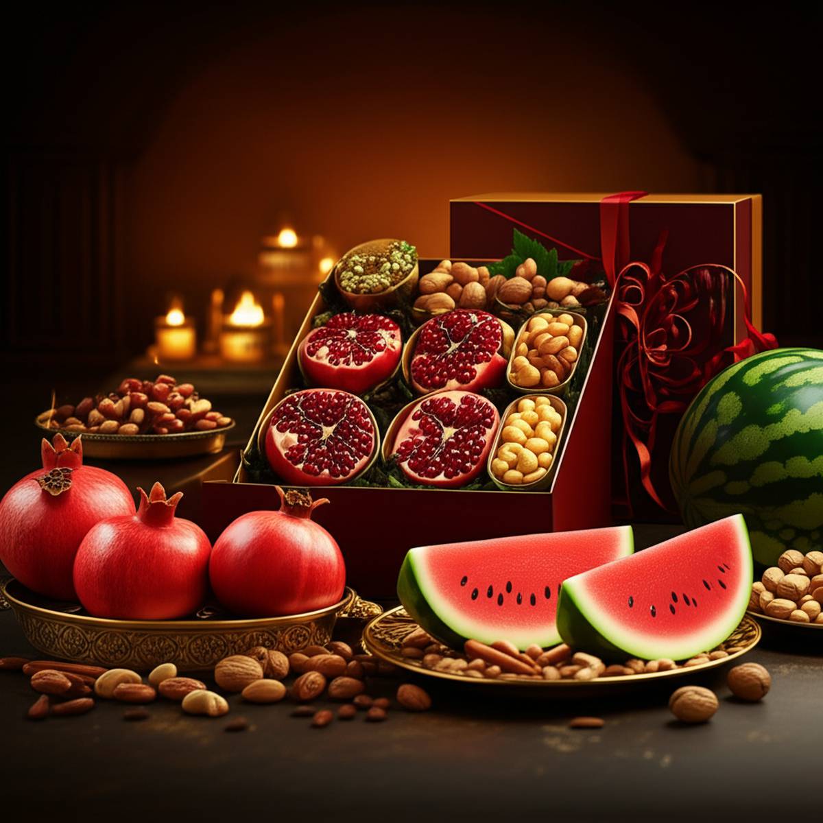 باکس هدیه شب یلدا پک یلدایی شیک و خاص برای سازمان ها و خانواده ها