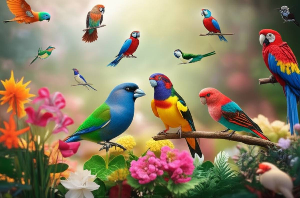 باغ پرندگان کیش - دیدنی ترین کلکسیون پرندگان رنگارنگ