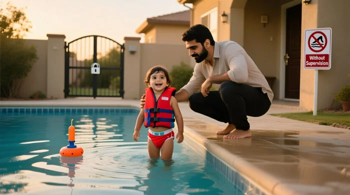 استخر | آموزش یمنی کودک در استخر